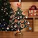 TINKSKY Miniature Christmas Ornaments Wooden Mini Christmas Tree Desktop Tabletop Decoration Arts and Crafts Centerpiece Kids Children Gift Teaching Reward Home Party Wedding Decor 30CM (Green)