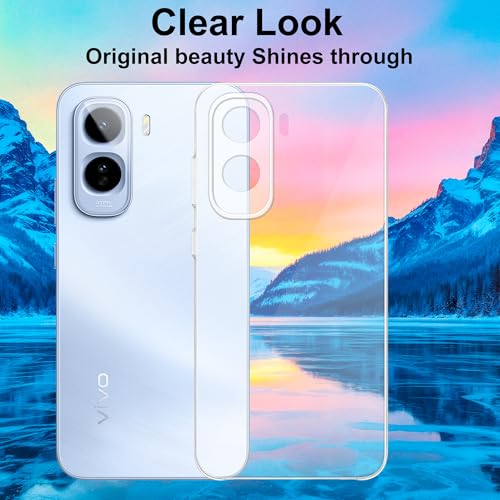 Image of amazon basics Compatible with Vivo T5 Pro 5G Case Cover Transparent Non-Slip Soft Shockproof Protective Back Cover - Clear
