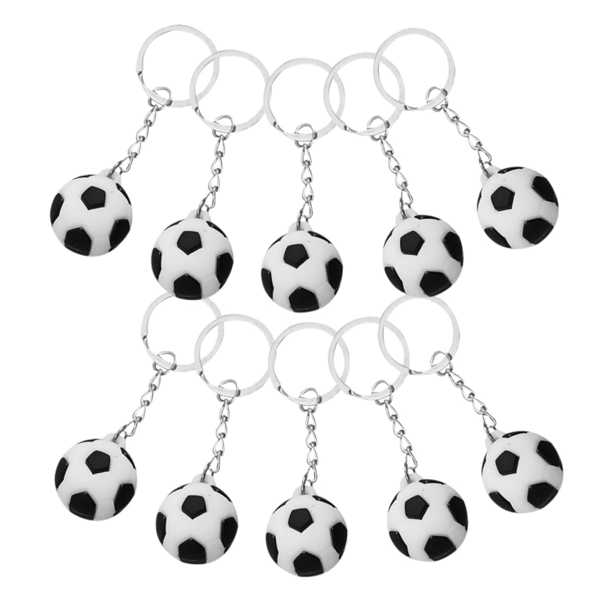 INOOMP 40piezas Llaveros Mini Fútbol Para Decoración De Bolsos y Claves Para Cumpleaños y Eventos Deportivos Diseño De Balón De Fútbol
