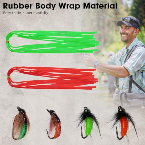 QualyQualy Fly Tying Materials Starter Kits, Fly Tying Accessories with Box, Include Crystal-Flash-Line-Hooks-Beads-Dubbing-Thread-Legs - Thumbnail 3