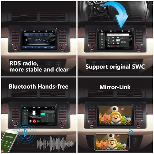 Radio para BMW E39 M5 con pantalla táctil IPS Bluetooth miniatura 4