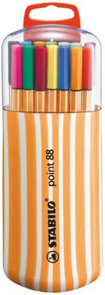 Rotulador punta fina STABILO point 88 - Estuche premium Zebrui con 20 colores