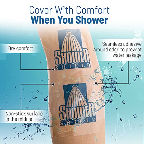Shower Shield 9" x 9" SS99 PICC Line Cover Moisture Barrier - Smoke ...