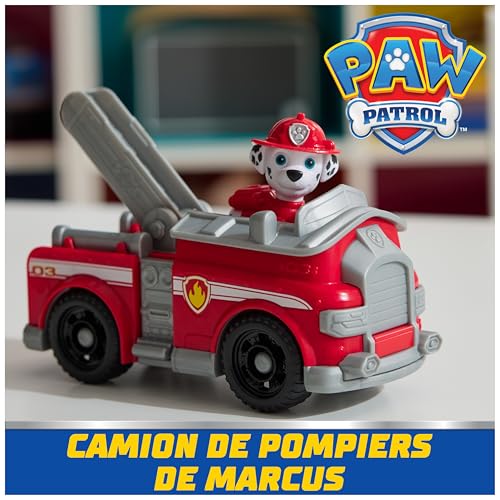 Paw Patrol - Pat Patrouille - Véhicule Figurine Marcus - Voiture Figurine À Collectionner - Pat Patrouille Véhicule - Plastique Recyclé - Voiture Enfant - Jouet Enfant 3 Ans Et +