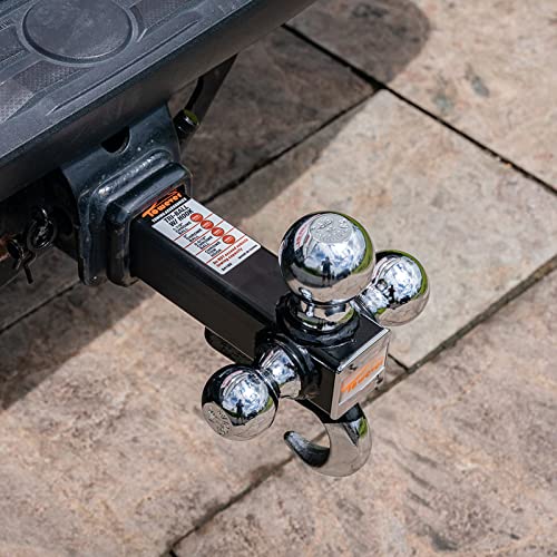 Towever 84180P 2 Inch Trailer Hitch Ball, Towing Tri Ball Mounts With Hook And Pin, Fits For 2 Inch Tow Hitch Receiver #TOP3