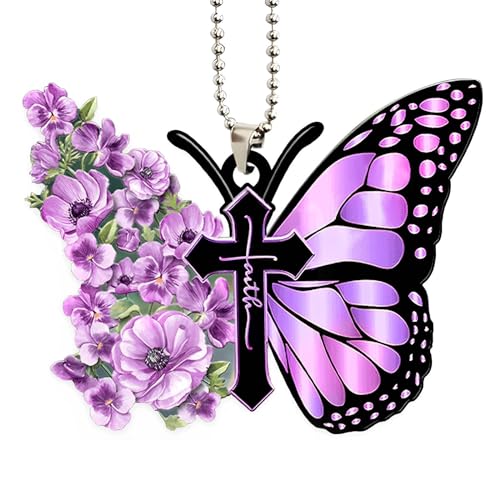 Twpribarn Butterfly Car Hanging Ornament, Hanging Charm...