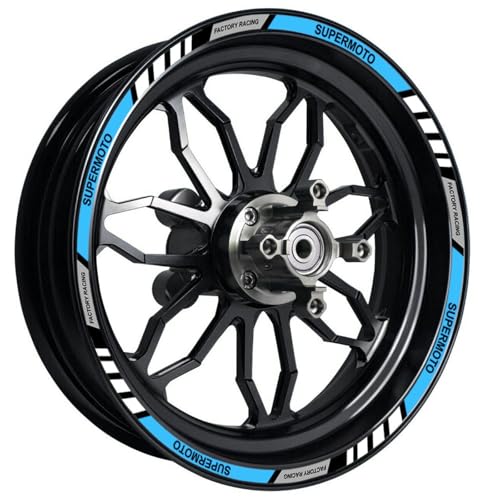 Autocollant Réfléchissant pour Roue de Moto Yamaha Bande Jante Universelle 17 Pouces - 7
