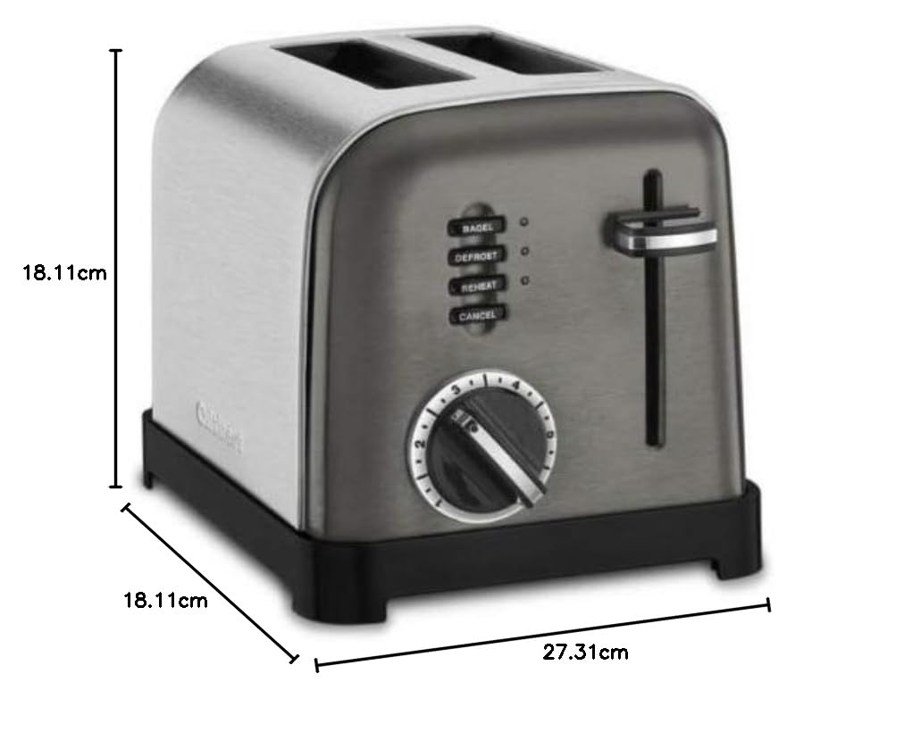 Cuisinart CPT-180 Metal Classic 4-Slice Toaster, Brushed Stainless