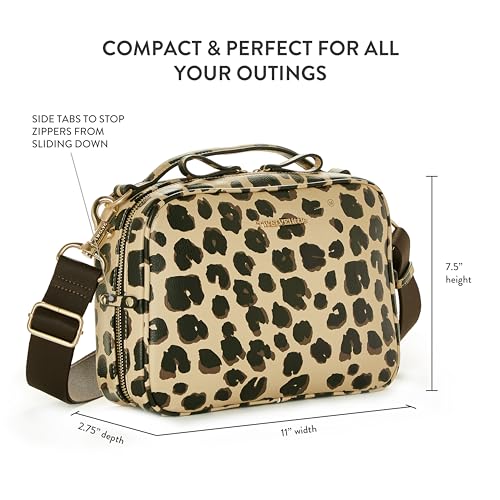 Image of TWELVElittle Luxe Diaper Clutch - Crossbody Diaper Bag with Portable Changing Pad, and Zip Out Pouch | Portable Changing Pad