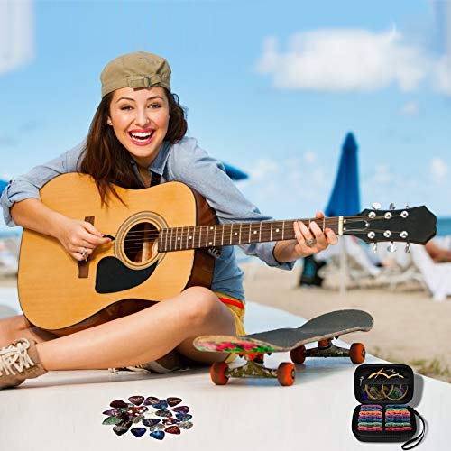 70+ Guitar Pick Holder Case For Fender For D'addario For Chromacast For Jim Dunlop For Acoustic Strings, Guitar Pick Organizer, Capo, String Winder, Bridge Pins, Guitar Player Accessory Kit - Bag Only #TOP2