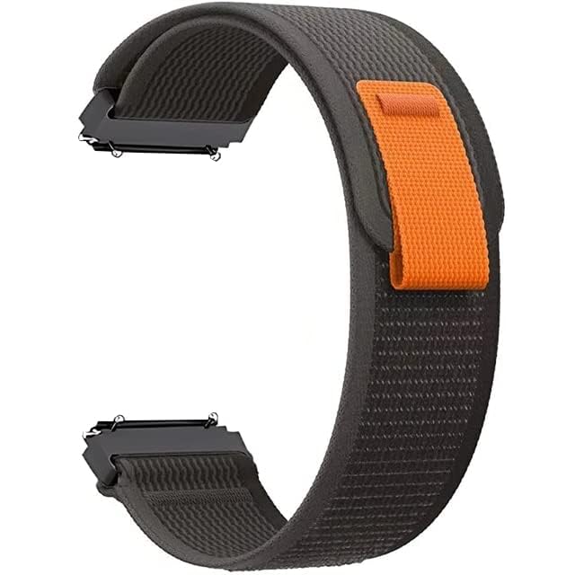 AMiRiTE ADS74 20MM Washable Trail Velcro / Alpine Nylon G-Hook Loop Bands / Straps Compatible with Amazfit GTS 2 Mini , Amazfit Bip/ Bip U/ Pro/ Lite, Bip S , Amazfit GTS/ 2/ 2e/ GTR, Samsung Galaxy Watch 6 Classic Bands 47/43/44/40mm, Samsung Galaxy Watch 5 Band 40mm 44mm, Galaxy Watch 5 Pro 45mm, Galaxy Watch 4 40mm 44mm, Galaxy Watch 4 Classic Band 42mm 46mm