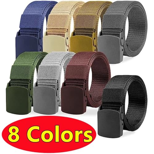 Men Female Belts Nylon Adjustable Belt Outdoor Travel Waist Belt With Plastic Buckle For Pants 120cm2