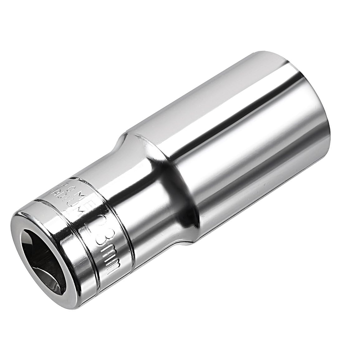 TA-VIGOR 1/2 Inch Drive 23mm 6-Point Deep Socket, Metric, Cr-V Drive Socket (Polishing) for Auto Repairing and Household