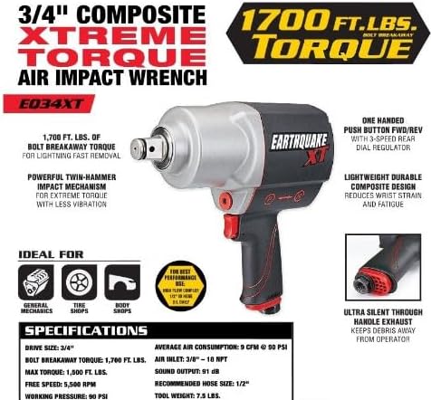 EARTHQUAKE XT EQ34XT with features highlighted