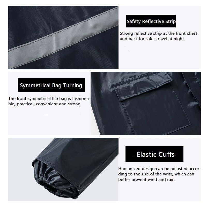 Image of Adult Rain Suits for Men Waterproof Thickening Rain Coats Hooded Breathable Rain Gear for Fishing