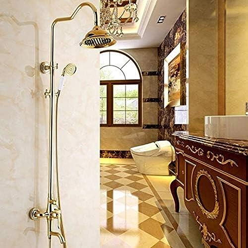 Robinet de douche haut de gamme avec pomme de douche à main et finitions luxe