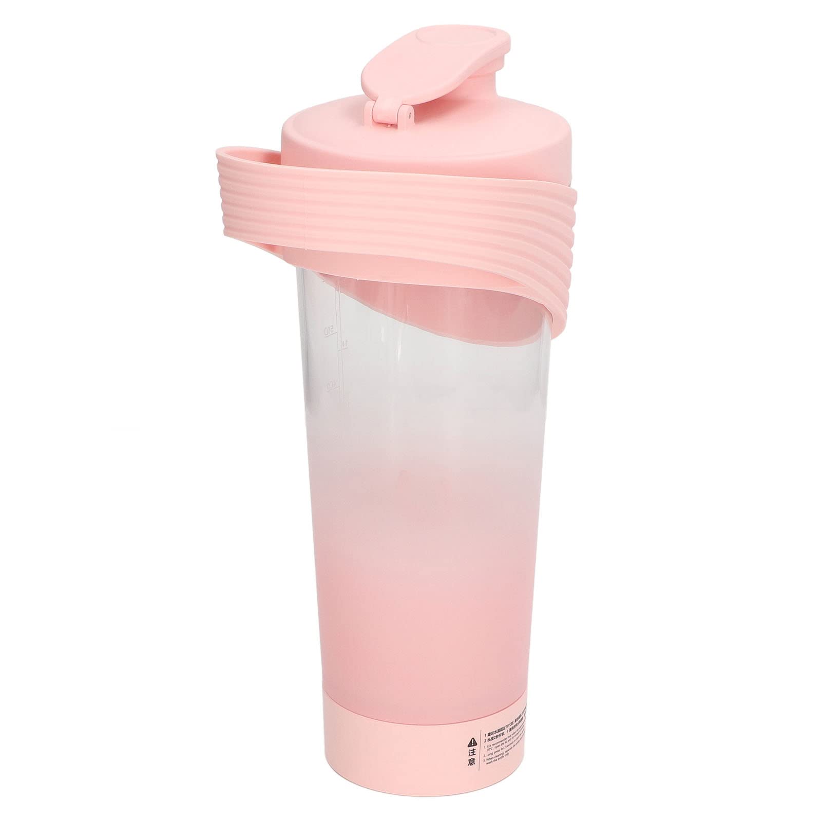 Shaker Électrique, Bouteille Shaker Protéine Rechargeable USB, 800ml(rose)