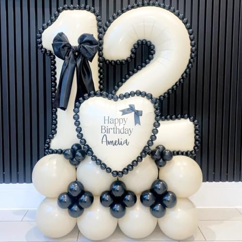 40 Inch Beige Number 1 Balloon for 1st Birthday Decoration, Large Self Inflating Cream Foil Number Balloons 0-9 for Boys Girls, White Sand 1 Helium Balloons for Women Men Party Anniversary Supplies - 2