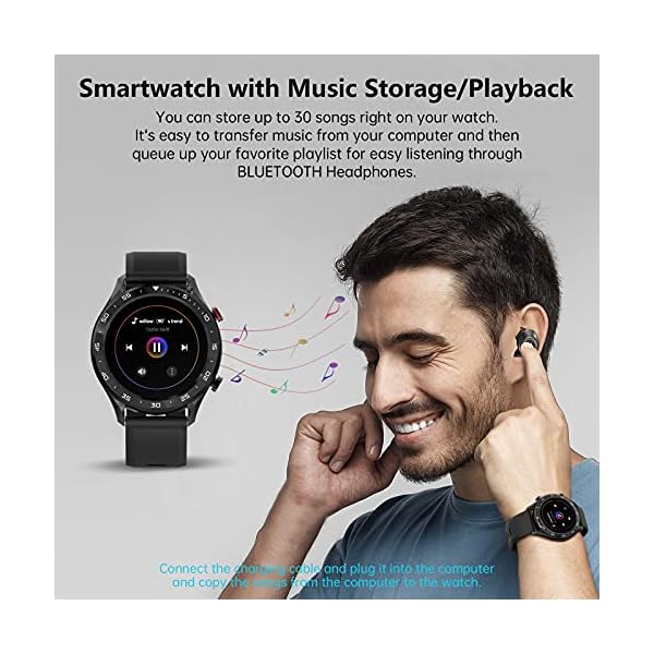 Bebinca GT2 Pro Smart Watch for Men (Make/Receive Call), SpO2/Real-time Heart Rate/Sleep Monitor/Voice Assistant Fitness Tracker, Built-in MP3 Player for iPhone Samsung Android Phone