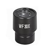 RADHAX Microscope Kit with 2X, 3X, 10X, 16X, 20X, 30X, 50X Magnification, LED Light Source, Black Plastic Microscope Eyepieces