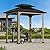 Modern Shade Grill Gazebo 6' X 8', Permanent Aluminum BBQ Gazebos with Shelves and Paper Towel Holder, Grill Canopy with Galvanized Steel Roof, Grill Gazebo with Charging Ports, Wood-Looking