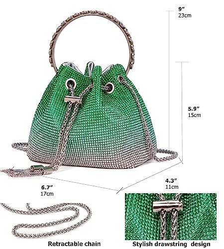 Image of Sweetovo Bling Crystal Rhinestone Purse for Women Sparkly Clutch Handbag Crossbody Bag for Evening Wedding Party Prom