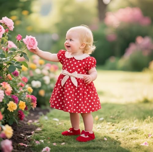 Baby Girls Mary Jane Flats - Infant,Babies Walking Shoes Soft Rubber Sole Princess Wedding2