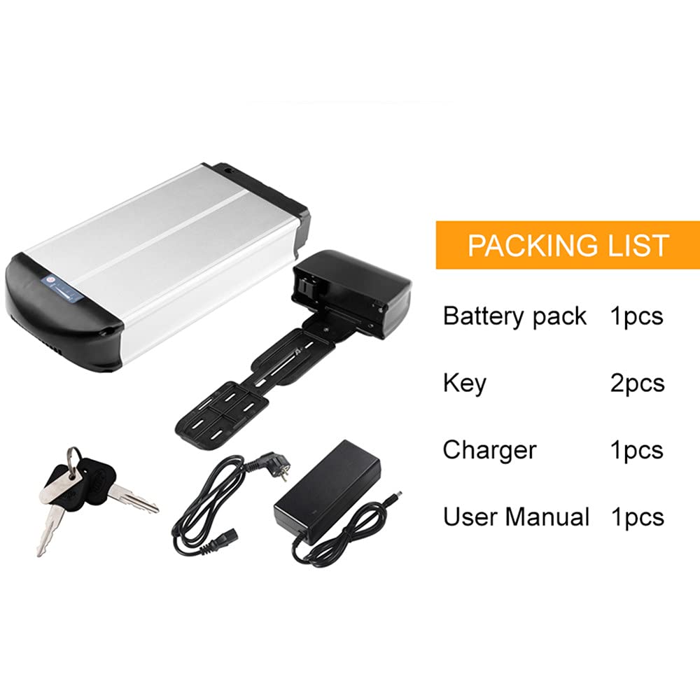 SEASON 36V Ebike Batterie avec Porte-Bagages 13Ah / 14.5Ah / 15.6Ah / 16Ah / 17.4Ah Lithium-ION Battery vélo électrique pour kit de Conversion 250-1000W
