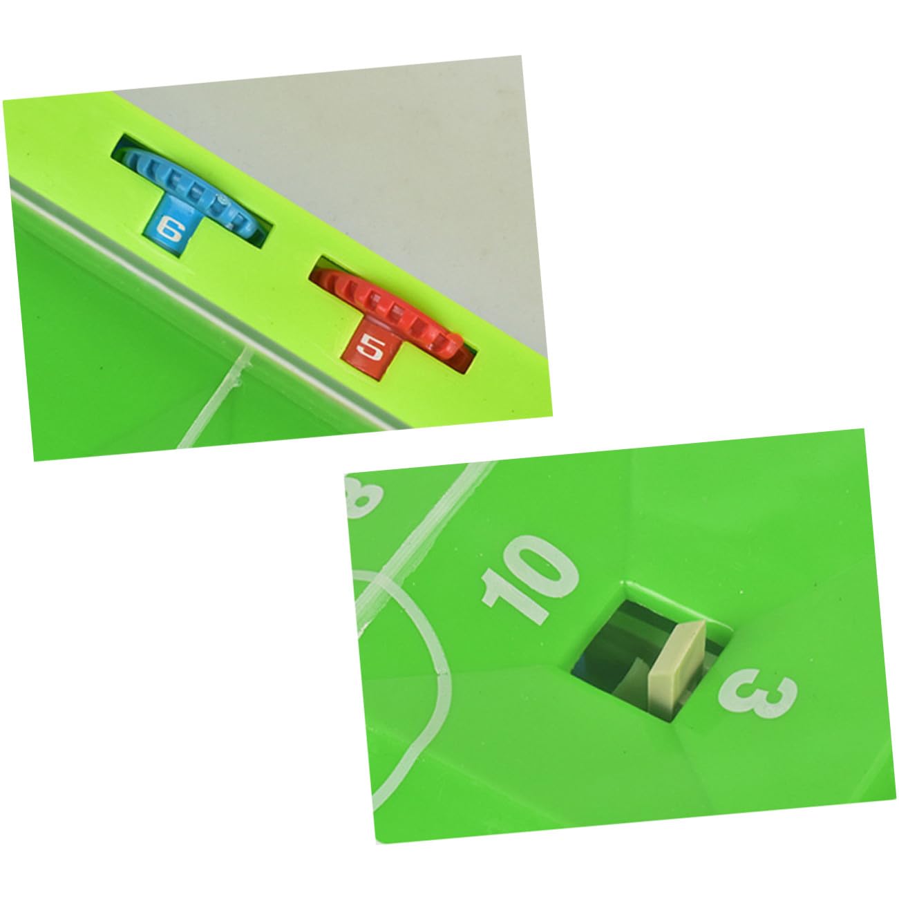 Gioco da Calcio da Tavolo Mini in Abs Verde per Ragazzo Ragazza | Doppio Duello, Formato Compatto, Facile da Usare, per Compleanno e Children Day's