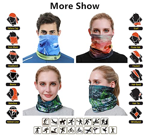 Image of VANCROWN Headband Neck Gaiter Head Wrap Headwear Face Mask Magic Scarf Bandana for Men and Women