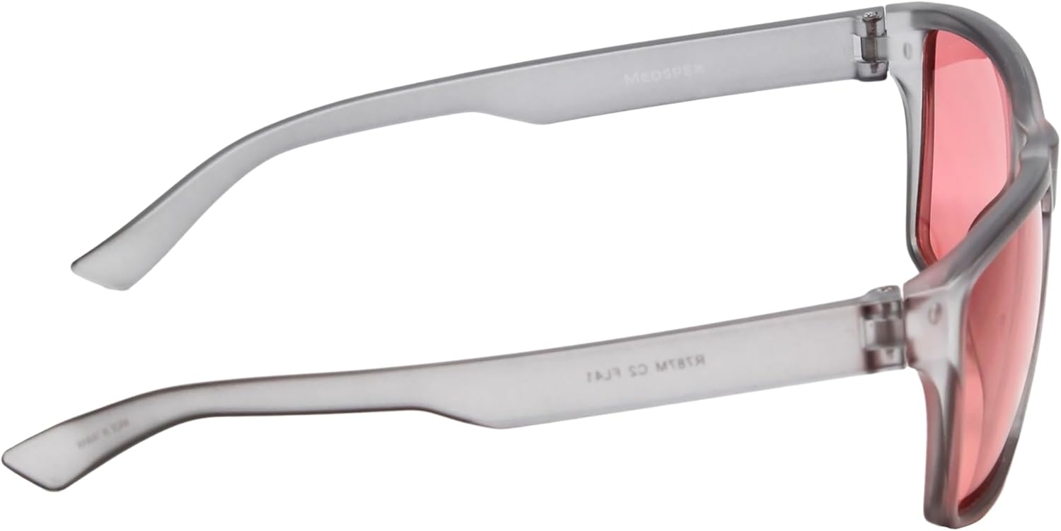 R787M FL-41 Tinted Glasses for Light Sensitivity Migraine Glasses FL41 Photophobia Fluorescent Light Indoor Outdoor