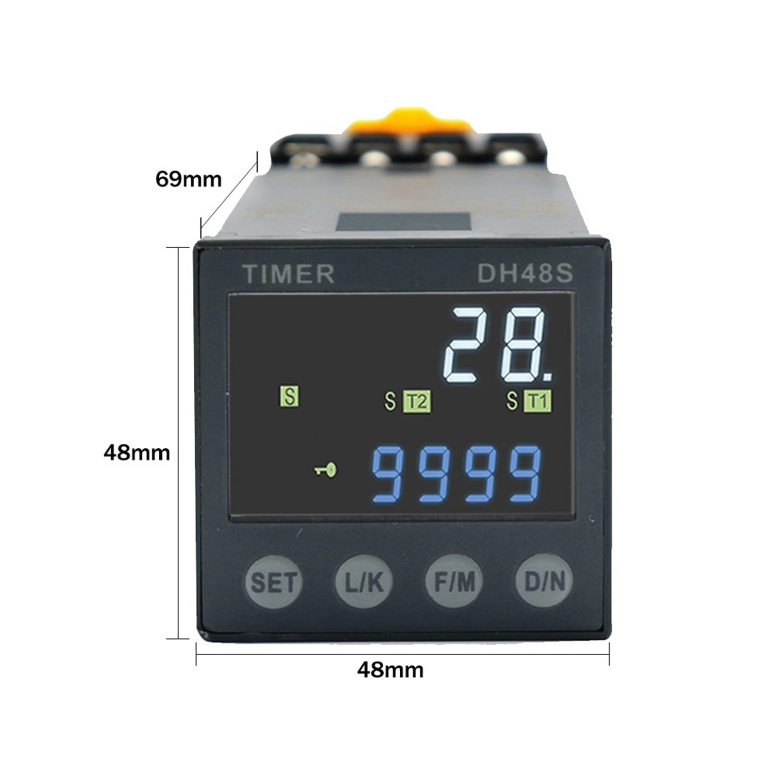 Produkt DH48S DC/AC24V AC220V Programmierbares Verzögerungsrelais 0,01S-99990h mit Sockelsockel DH48S Serie Zeitrelais 1St (Size : MG6A-5TH - 24V ACDC)
