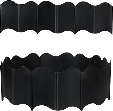 50PCS Interlocking Landscape Edging Kit, 6.1 x 5.3 Inch Dig Landscape Edging for Outdoor Patio DIY Decorative
