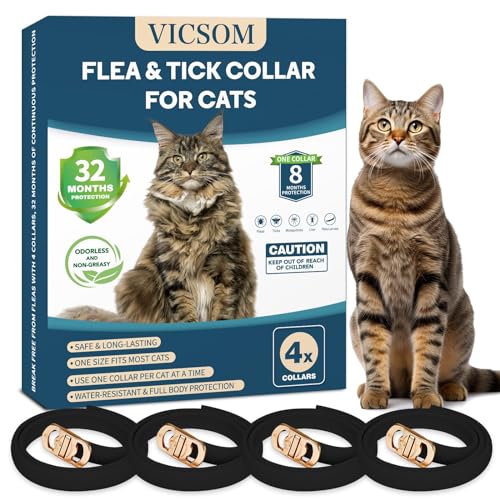 4 Pack Flea and Tick Collar for Cats
