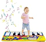 Anti-Slip & weiches Material: Kinder Klaviermusik Matte aus weichem Vliesstoff, geschmacklos und nicht toxisch, Kinder können sich berühren und Füße verwenden, um die Füße der Kinder nicht schaden. Animal Dance Matte ist leicht zu falten und wegzulegen.