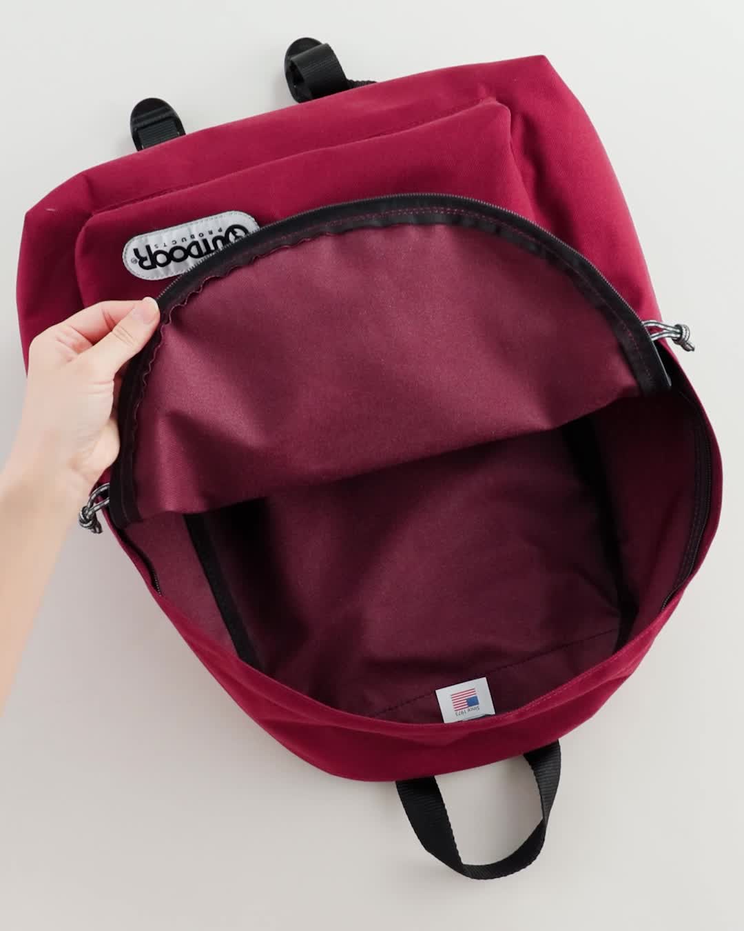 Amazon.co.jp: OUTDOOR PRODUCTS Day Pack 452U, red, (BURGUNDY), F