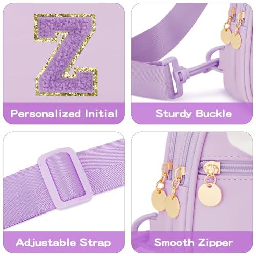 Image of Initial Sling Bag Crossbody Purse for Kids Girls Age 3-8