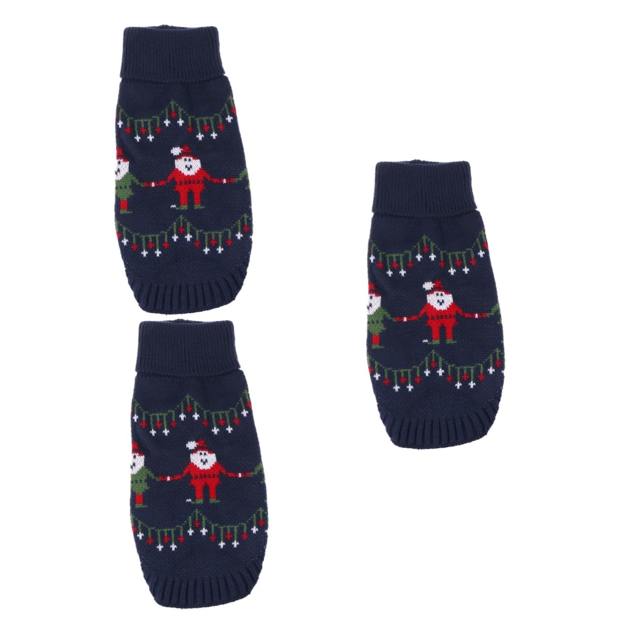 Sosoport 3pièces Pull à pour Chiens Vêtement Maille pour Animaux De Compagnie Manteau Hiver Douillet pour Chiens Bleu
