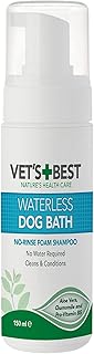 Vet's Best Waterloos hondenbad | Geen Rinse Droogshampoo voor honden | Natuurlijke formule verfrist vacht en controleert g...