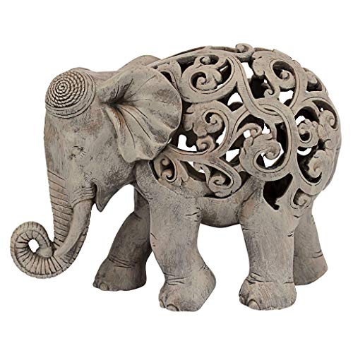 Design-Toscano-NG32745-Anjan-the-Elephant-Indian-Decor-Jali-Animal-Statue-305-cm-Polyresin-Brown-Stone