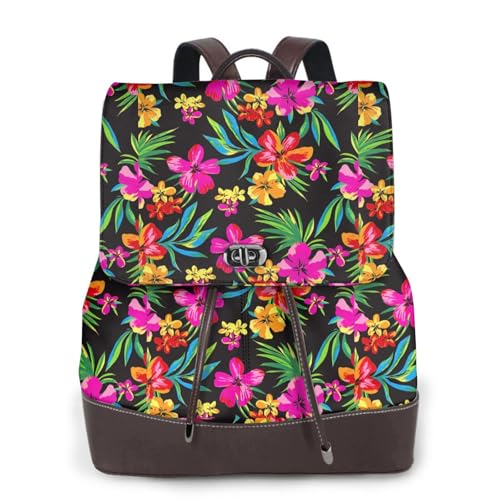 Sac à dos en cuir fleuri pour femme – Fini le désordre en voyage et au travail