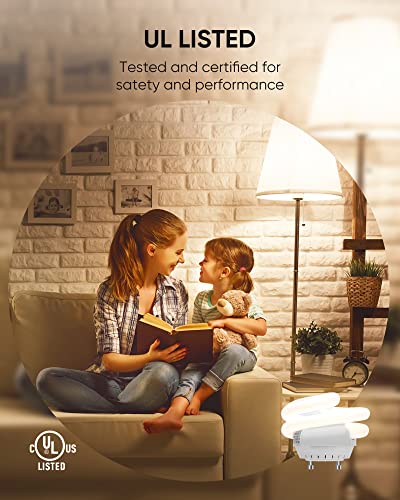 Jackyled Ul-Listed 13W T3 Spiral Gu24 Cfl Light Bulbs, 2700K Soft White 2 Prong Twist Lock Base Light Bulb, 1000 Lumen Compact Fluorescent Bulbs (2 Pack) #TOP1