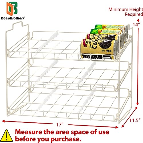 Deco Brothers Stackable Can Rack Organizer for Kitchen and Pantry, White Maven Havens