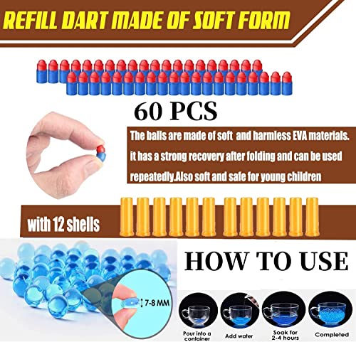 Toy Gun Soft Bullet Toy Revolver, Educational Model Toys Pistol Shooting Games Shell Ejecting Toy Guns Foam Blaster, Can Fire Sponge Bullets, Water Gel Beads, Gifts For Kids Boys Girls #TOP3