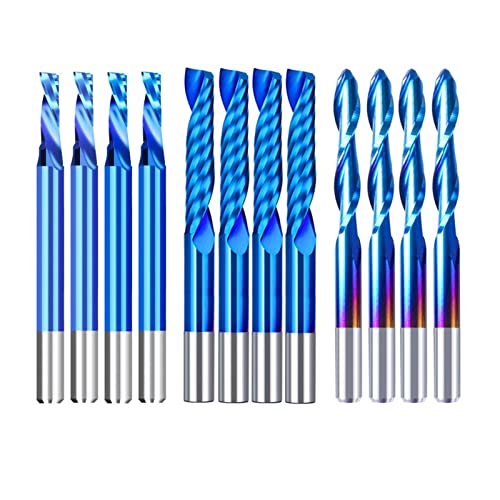 Lsdlouyaqng 12 Stück CNC Fräswerkzeug-Set