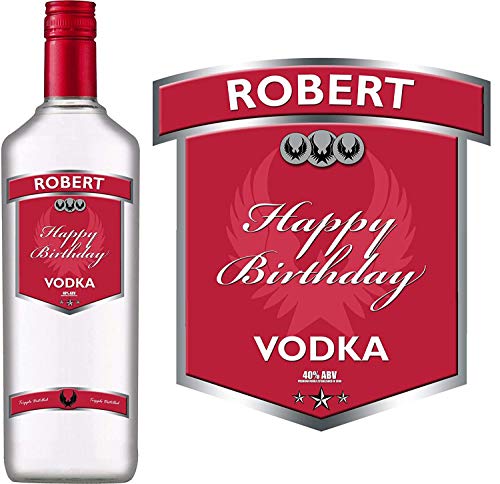 Party People PERSONALISED VODKA BOTTLE LABEL - ANY NAME & MESSAGE