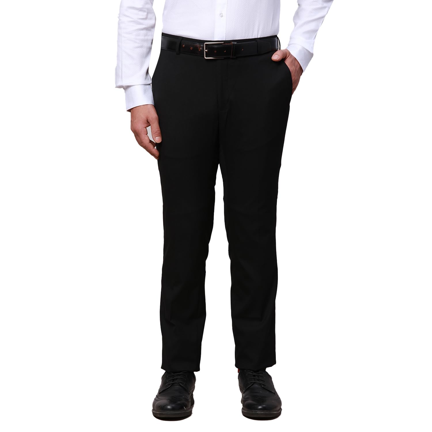 raymond Men Slim Fit Solid Pattern Poly Viscose Blend Pleatless Formal Trouser-picture-53