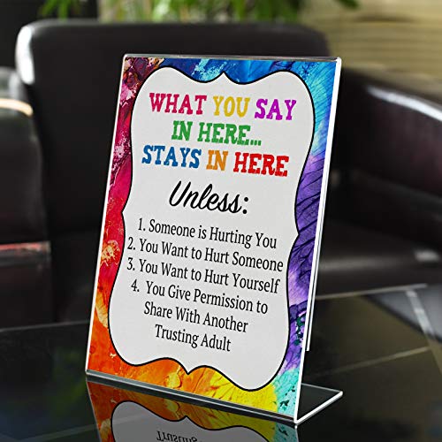 image for T-SIGN Acrylic Sign Holder 8.5 x 11, Slant Back Clear Table Top Plexi 