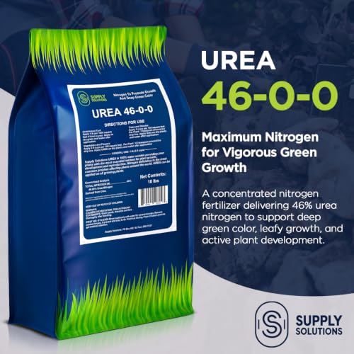 Image of Supply Solutions Urea 46-0-0 Nitrogen Fertilizer to Stimulate Lush Growth and Deep Green Color - Plant Food Plant Fertilizer for Plants Lawn Garden - Bloom Booster for Flowers, Fruits (10lbs)