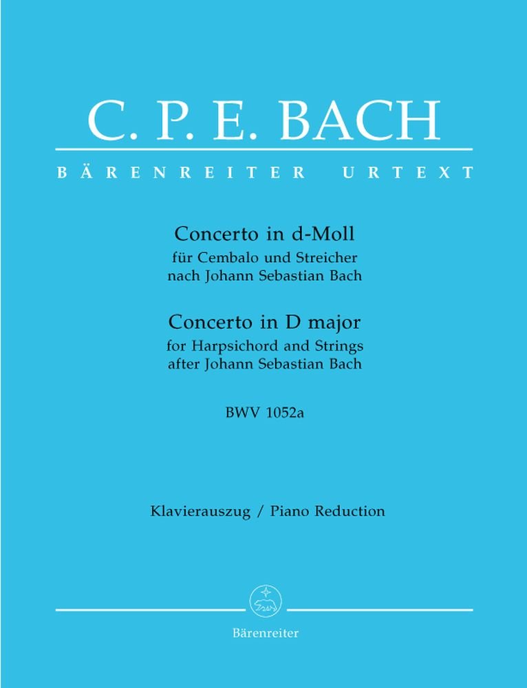 BACH C.P.E. - Concerto in Re minore (BWV:1052a) per 2 Piani a 4 mani (Urtext) (Breig)